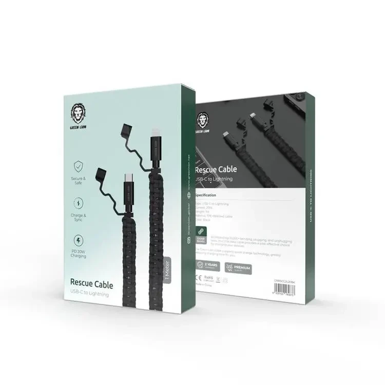 Green Lion USB-C To USB-C  Rescue Cable(1m)