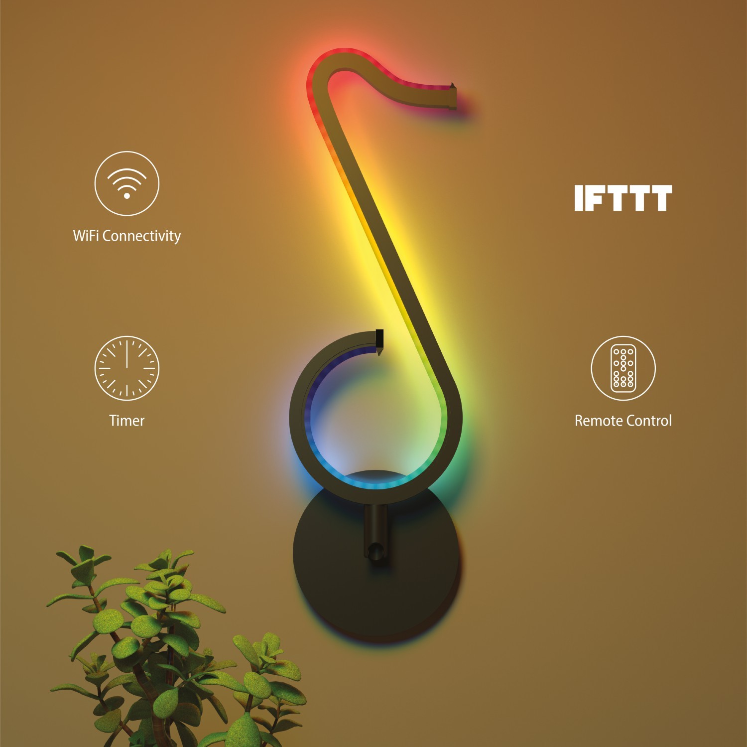 Porodo Brite RGB Smart LED Desk Lamp 12W - Black